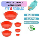 Kit com 6 Capas de Silicone Protetoras Para  Airfryer