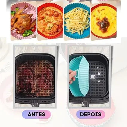 Kit com 6 Capas de Silicone Protetoras Para  Airfryer