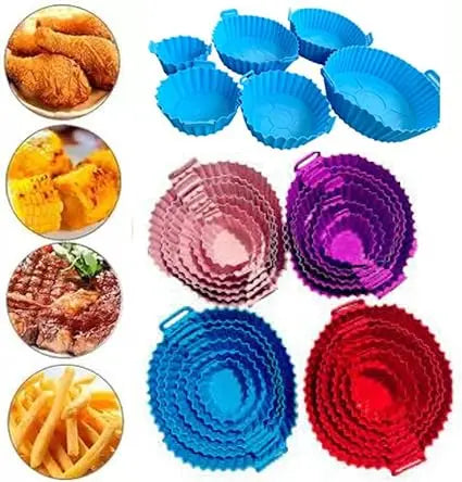 Kit com 6 Capas de Silicone Protetoras Para  Airfryer