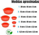 Kit com 6 Capas de Silicone Protetoras Para  Airfryer